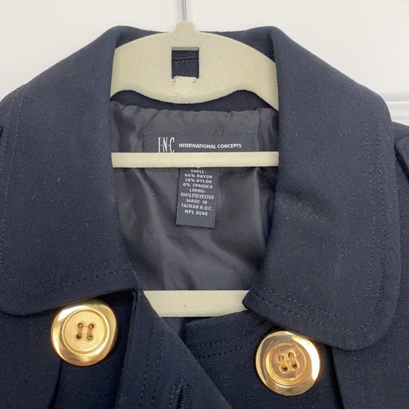 Inc Double Breasted black jacket with gold buttons - Picture 2 of 5